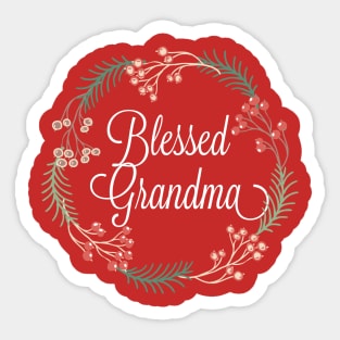 Blessed Grandma Christmas Sticker